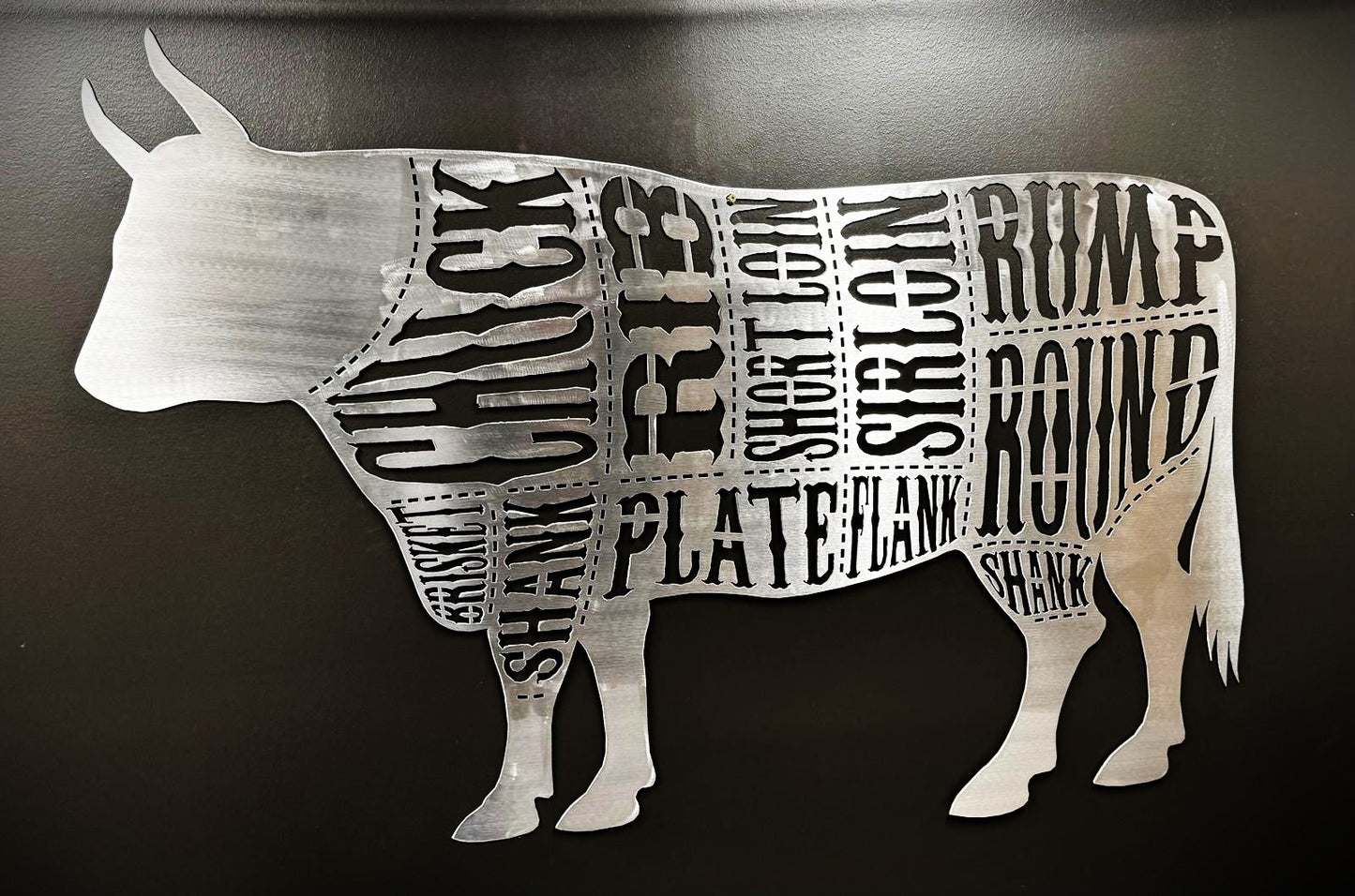 BEEF CUTS – Stor Väggdekoration i Cortenstål