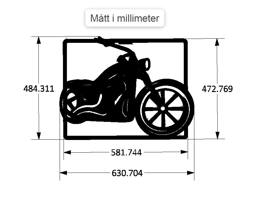 CHOPPER – Väggkonst i Cortenstål