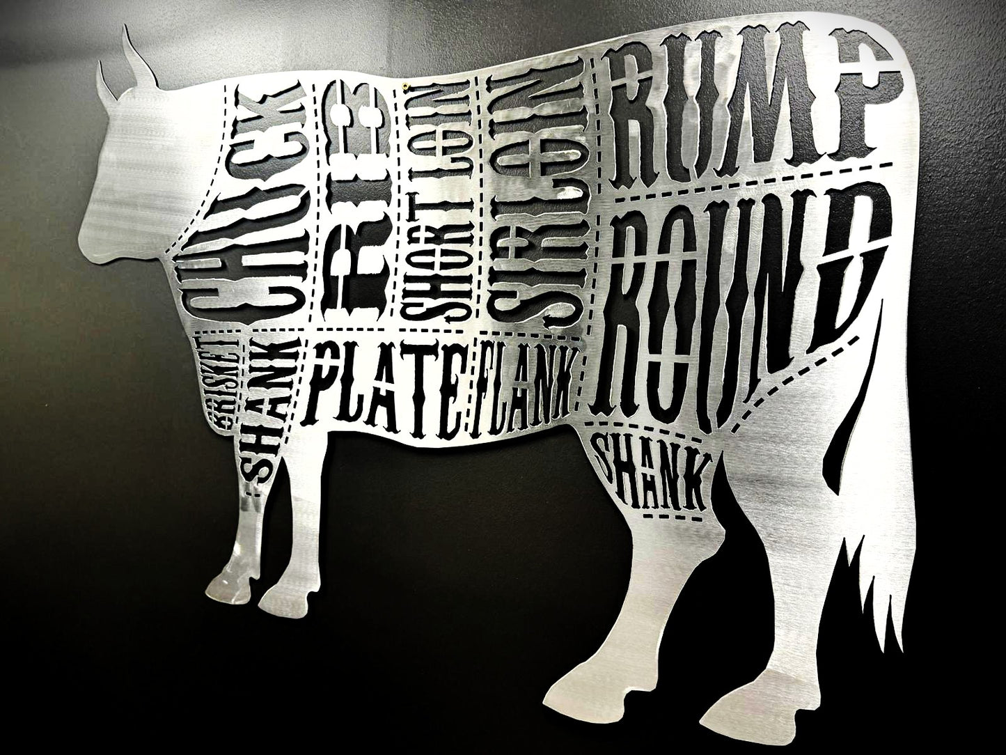 BEEF CUTS – Stor Väggdekoration i Cortenstål
