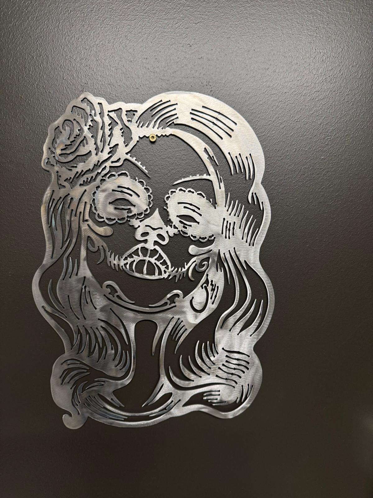 LA MUERTE – Sugar Skull Lady, Väggkonst i Cortenstål