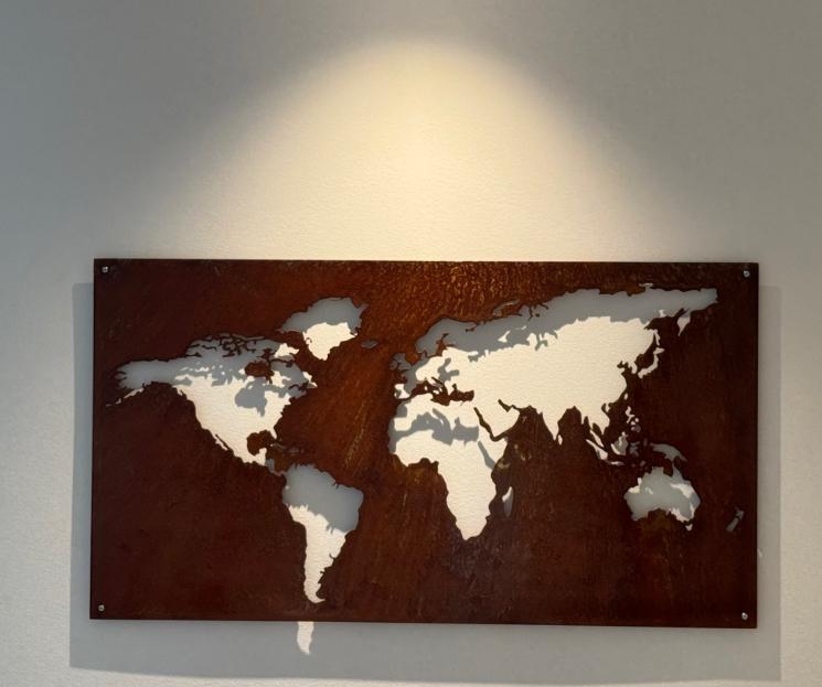 Väggkonst i rostig corten