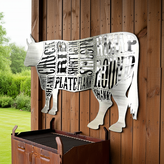 BEEF CUTS – Stor Väggdekoration i Cortenstål
