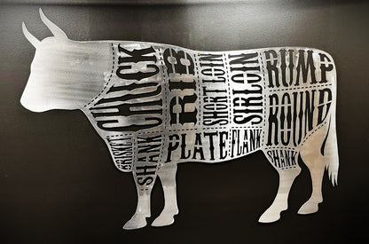 BEEF CUTS – Stor Väggdekoration i Cortenstål