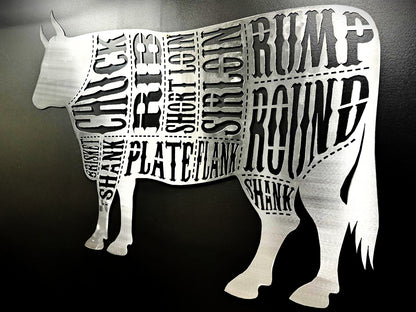 BEEF CUTS – Stor Väggdekoration i Cortenstål