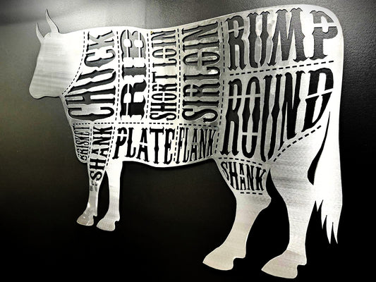 BEEF CUTS – Stor Väggdekoration i Cortenstål