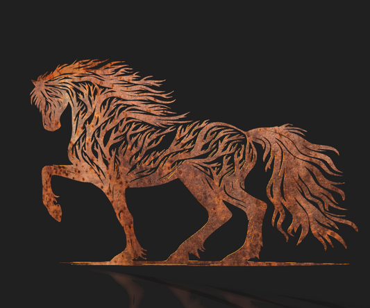 BUCEPHALUS STALLION – Väggkonst i Cortenstål