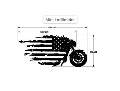 PATRIOT RIDE – Amerikansk Flagga & MC i Cortenstål